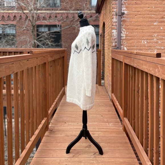 Faherty Fairisle Alpaca Cable Knit Sweater Dress - Picture 9 of 10